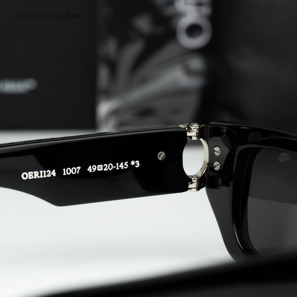 Off-White Women Sunglasses Black Grey Square OERI124 FILLMORE 1007 NEW AUTHENTIC main image 11